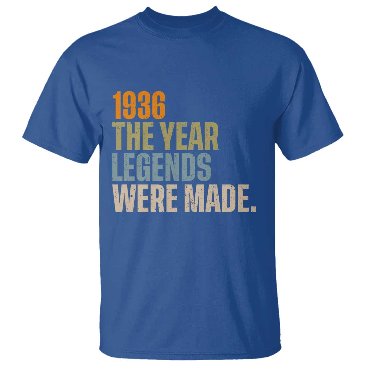 90th Birthday Gift For Men T Shirt Vintage 1936 90 Years Old Birthday TS10 Royal Blue Print Your Wear