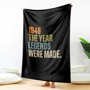 80th Birthday Gift For Men Throw Blanket Vintage 1946 80 Years Old Birthday TS10 Print Your Wear