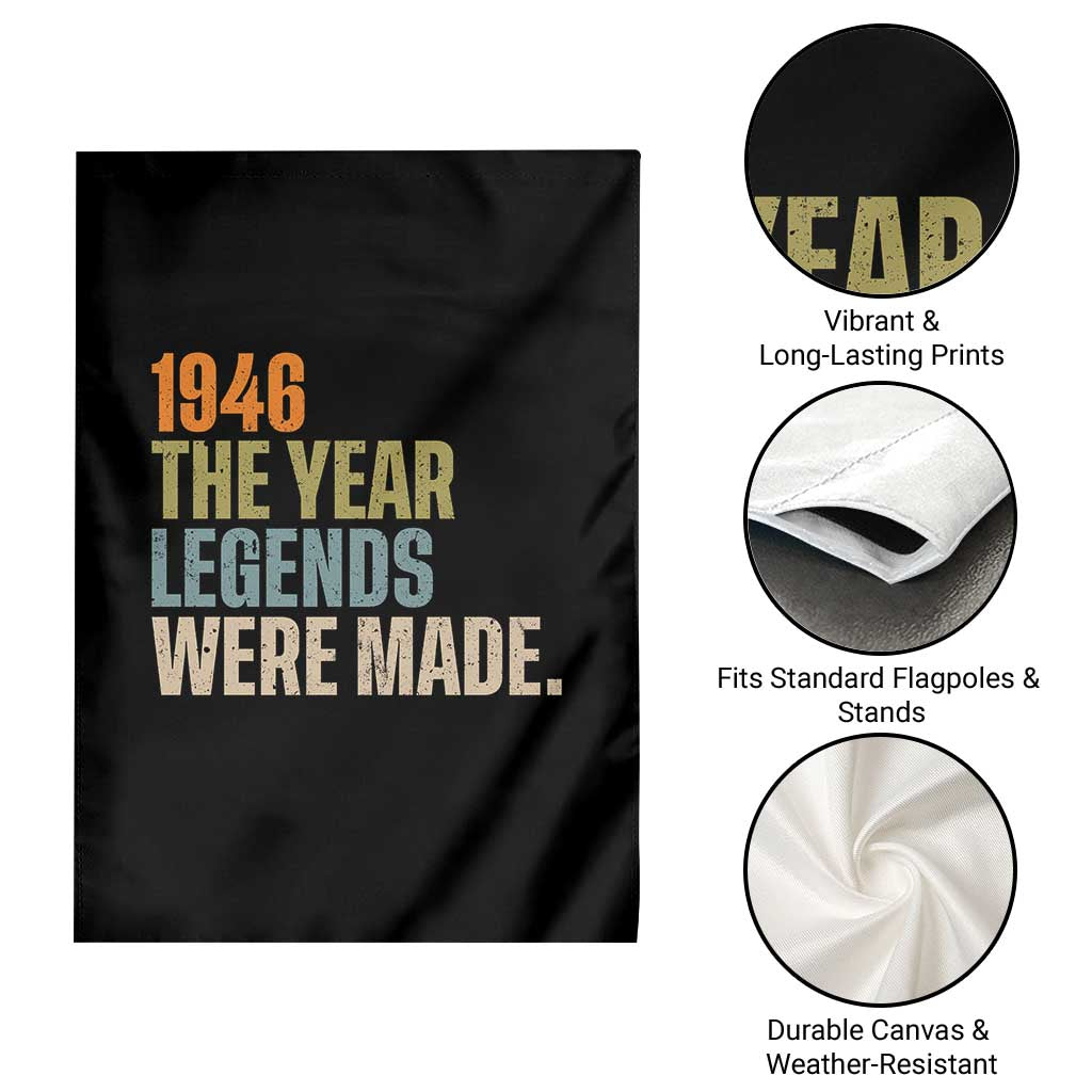 80th Birthday Gift For Men Garden Flag Vintage 1946 80 Years Old Birthday TS10 Print Your Wear