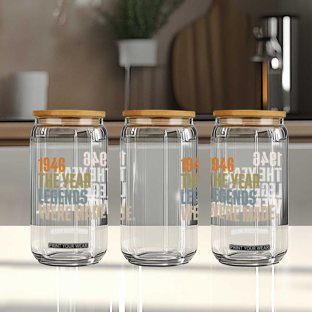 80th Birthday Gift For Men Glass Can Vintage 1946 80 Years Old Birthday TS10 Print Your Wear
