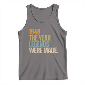 80th Birthday Gift For Men Tank Top Vintage 1946 80 Years Old Birthday TS10 Deep Heather Print Your Wear