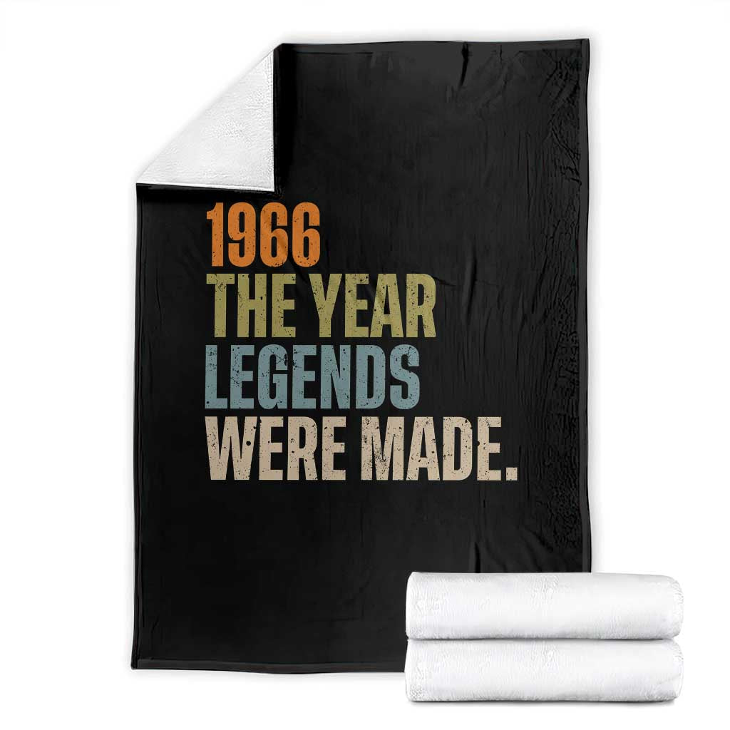60th Birthday Gift For Men Throw Blanket Vintage 1966 60 Years Old Birthday TS10 Black Print Your Wear