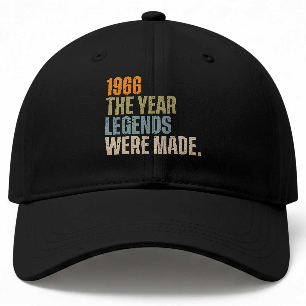 60th Birthday Gift For Men Baseball Cap Vintage 1966 60 Years Old Birthday TS10 Print Your Wear