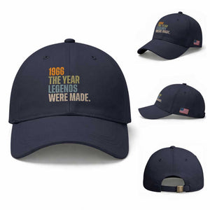 60th Birthday Gift For Men Baseball Cap Vintage 1966 60 Years Old Birthday TS10 Baseball Cap Universal Fit Navy Print Your Wear