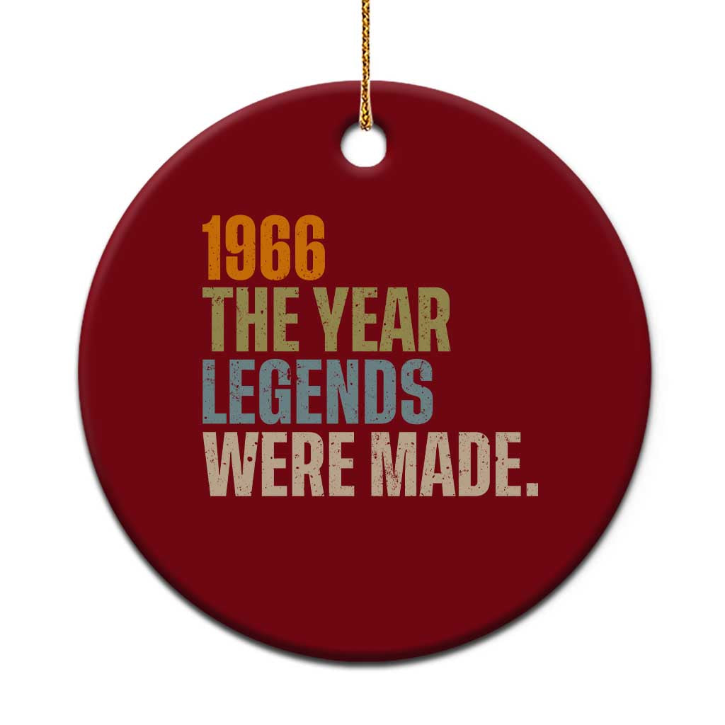 60th Birthday Gift For Men Ceramic Ornament Vintage 1966 60 Years Old Birthday TS10 1pc Red Print Your Wear