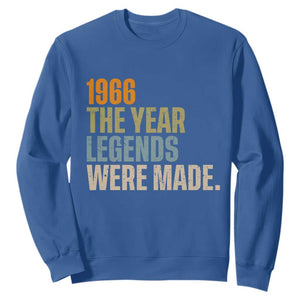 60th Birthday Gift For Men Sweatshirt Vintage 1966 60 Years Old Birthday TS10 Royal Blue Print Your Wear