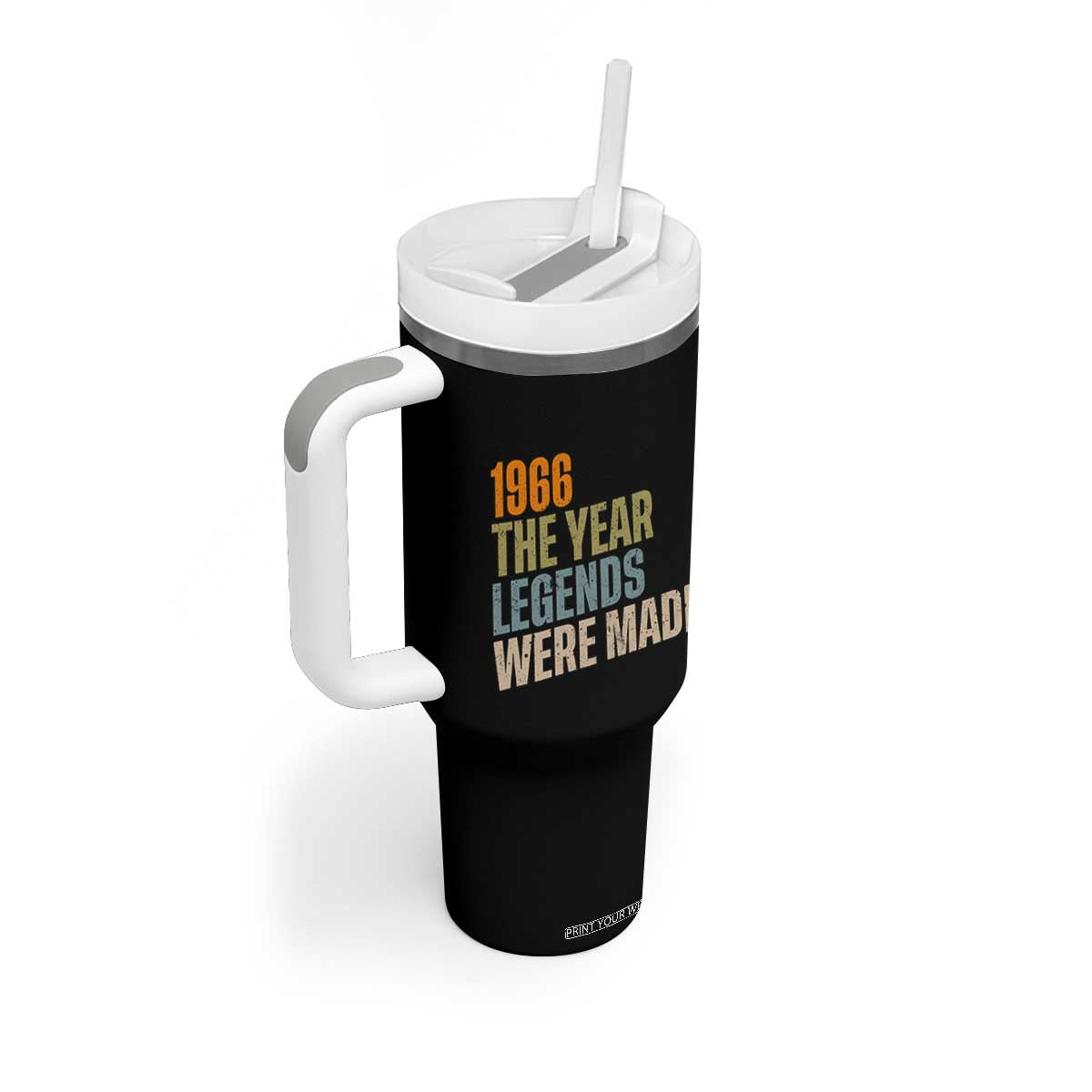 60th Birthday Gift For Men Tumbler With Handle Vintage 1966 60 Years Old Birthday TS10 Print Your Wear