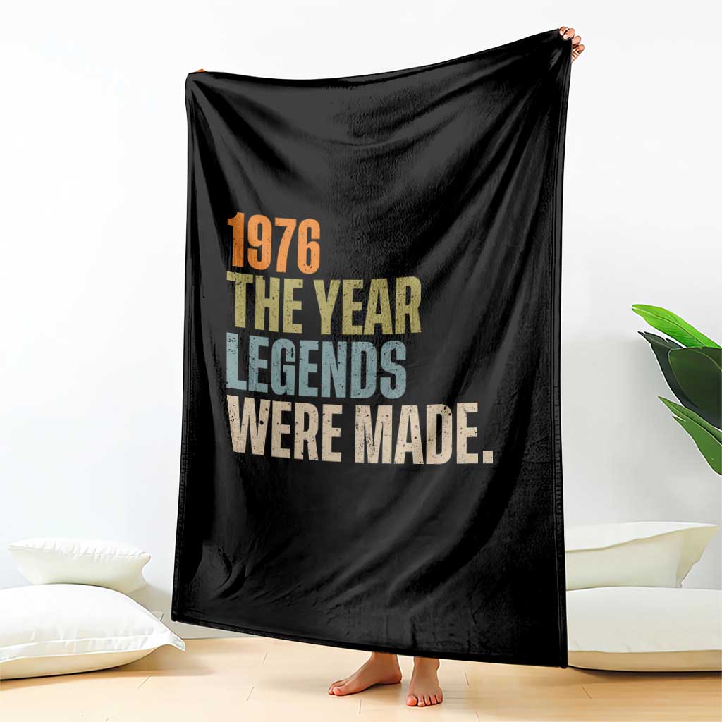 50th Birthday Gift For Men Throw Blanket Vintage 1976 50 Years Old Birthday TS10 Print Your Wear