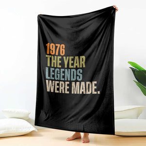 50th Birthday Gift For Men Throw Blanket Vintage 1976 50 Years Old Birthday TS10 Print Your Wear