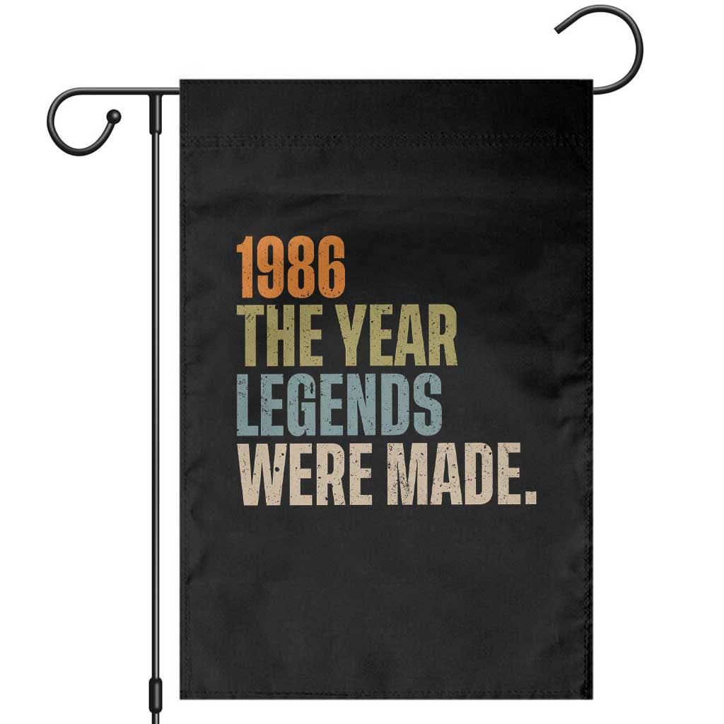 40th Birthday Gift For Men Garden Flag Vintage 1986 40 Years Old Birthday TS10 Black Print Your Wear
