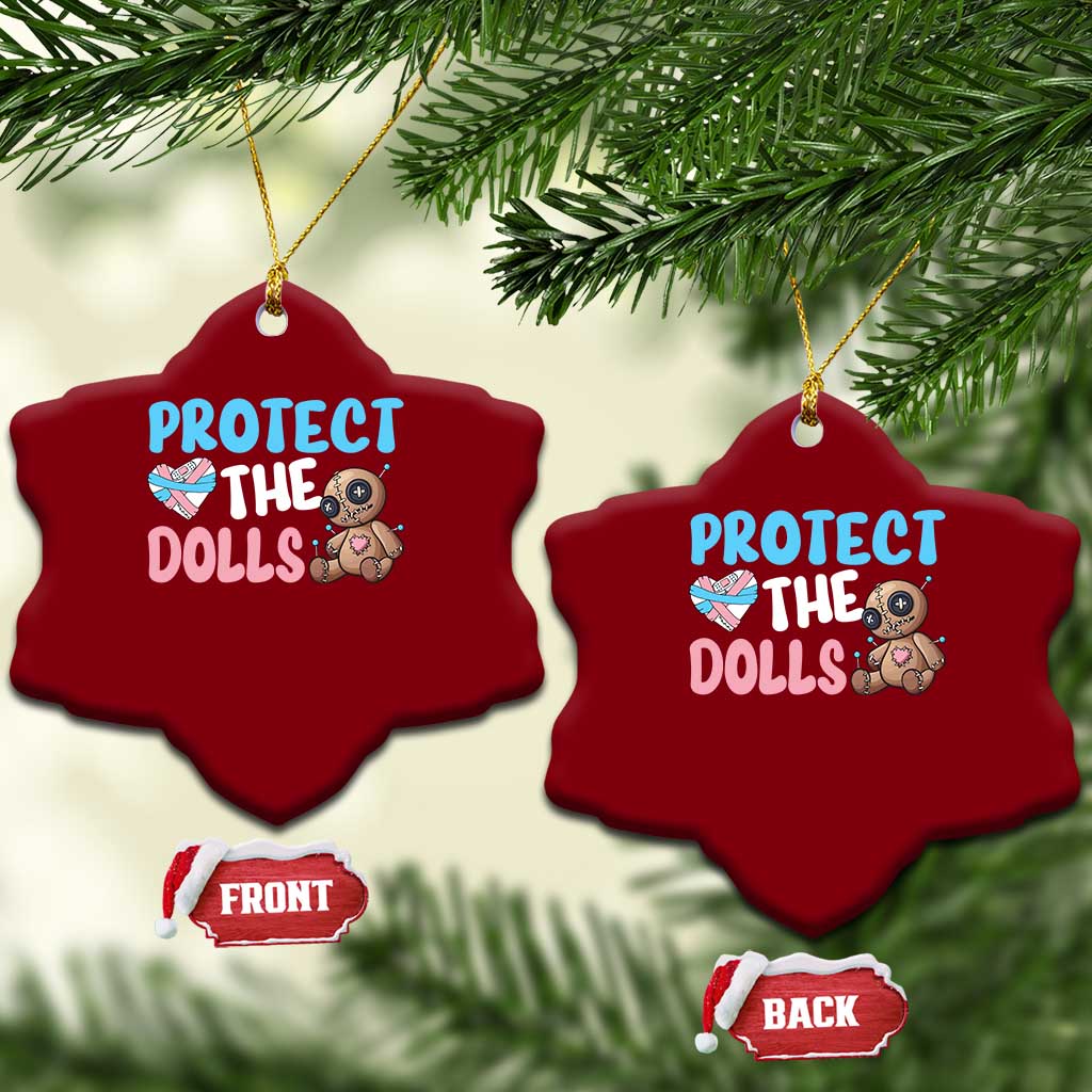 Protect The Dolls Ceramic Ornament Transgender Trans Pride TS10 Print Your Wear