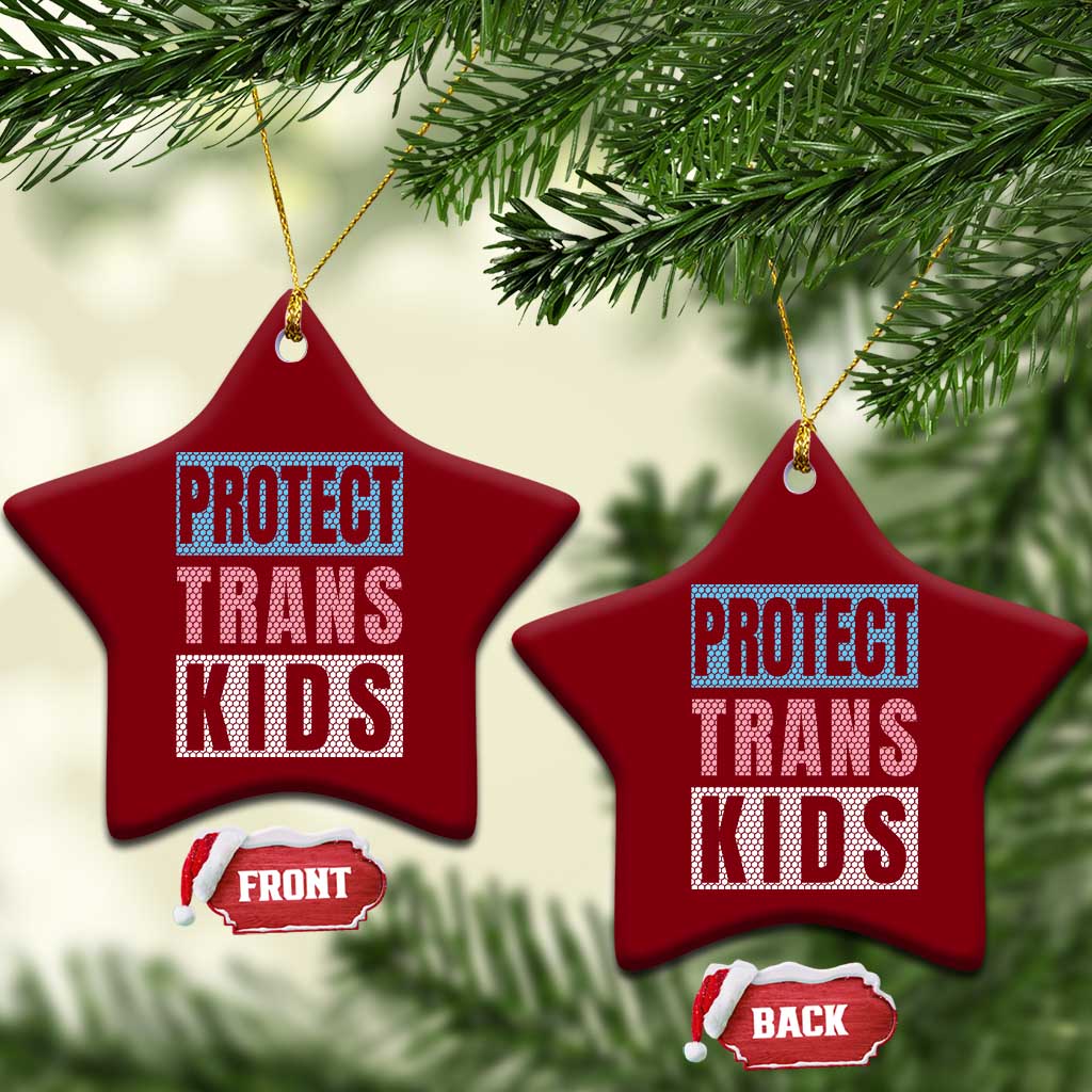 Protect Trans Kids Ceramic Ornament Transgender Pride Trans Rights Social Justice TS10 Print Your Wear