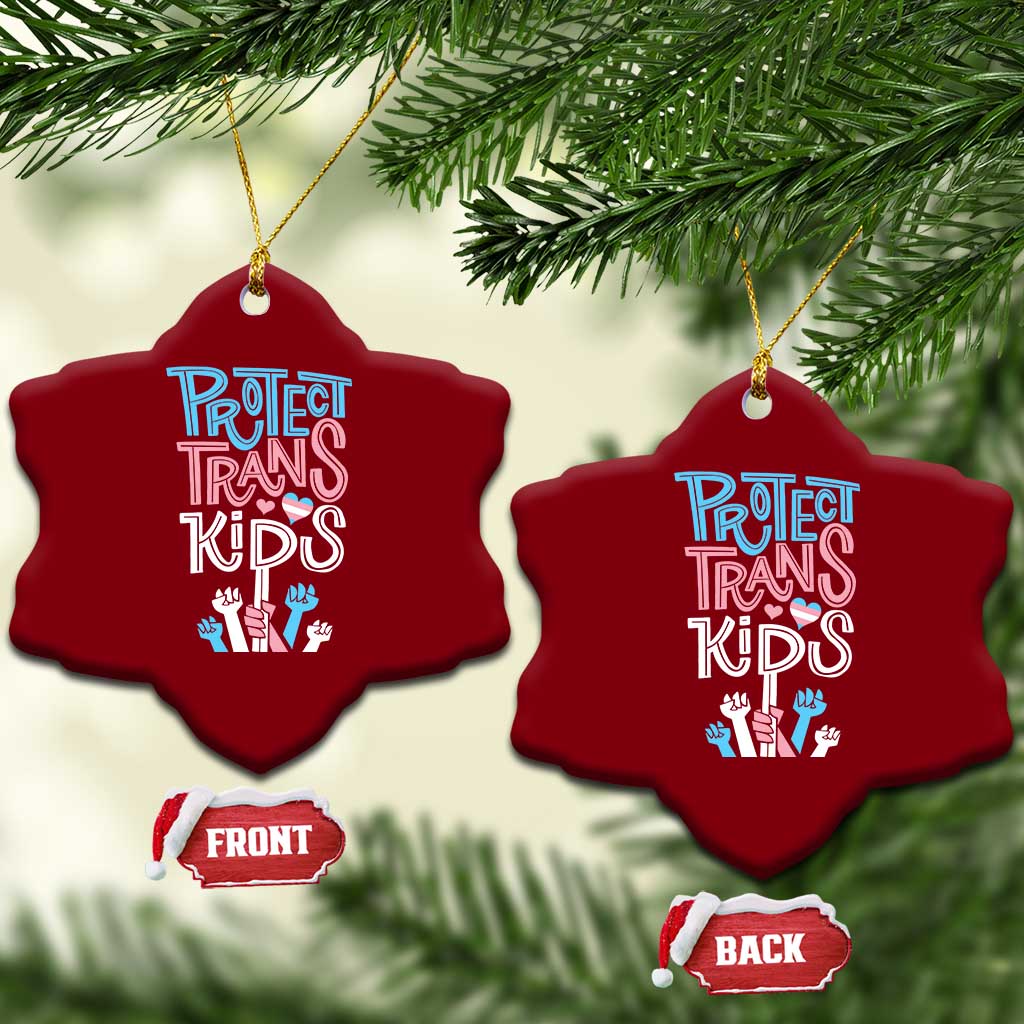 Protect Trans Kids Ceramic Ornament Transgender Pride Social Justice TS10 Print Your Wear