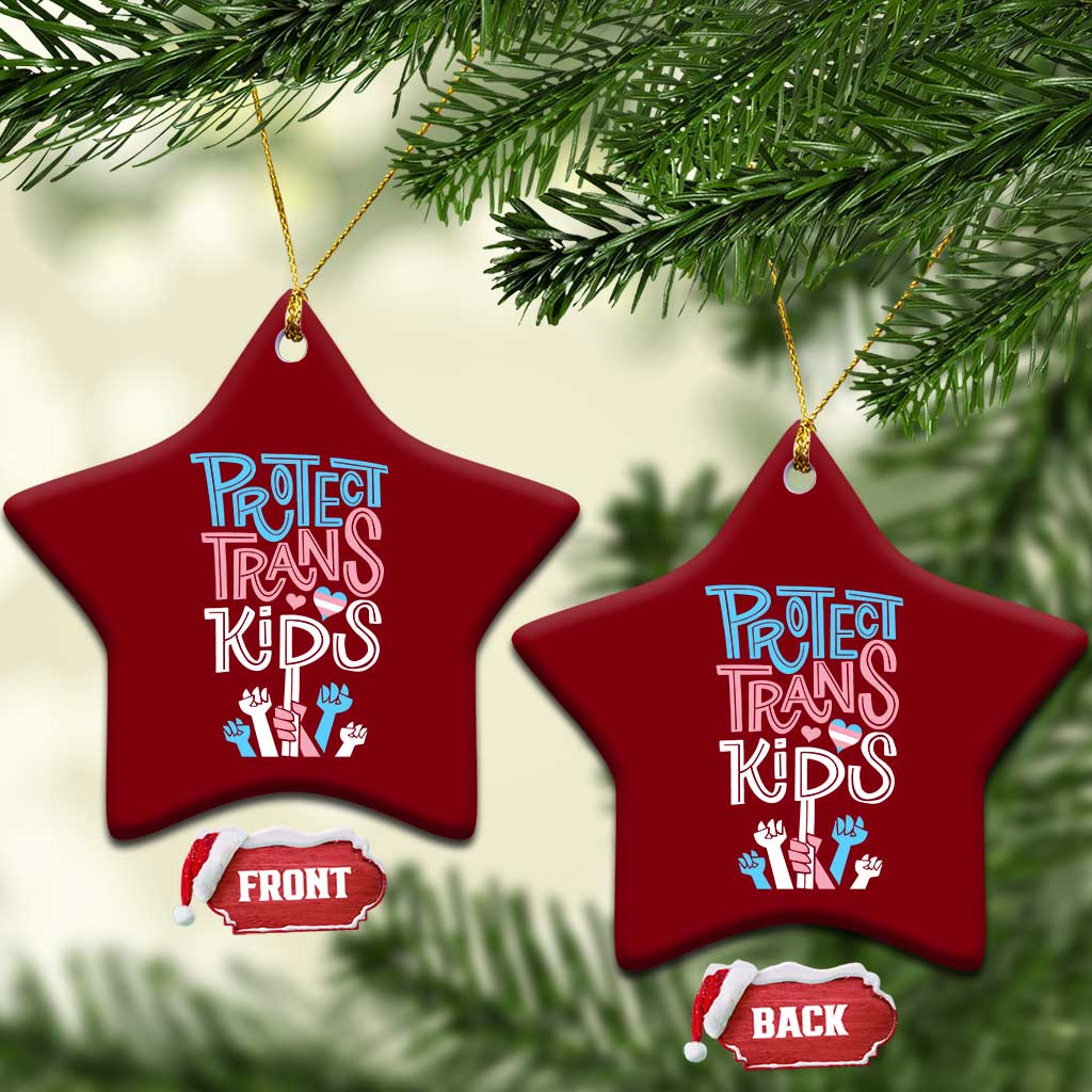Protect Trans Kids Ceramic Ornament Transgender Pride Social Justice TS10 Print Your Wear