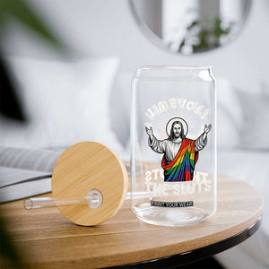 LGBTQ Jesus Glass Can I Love All The Sluts TS10 Print Your Wear