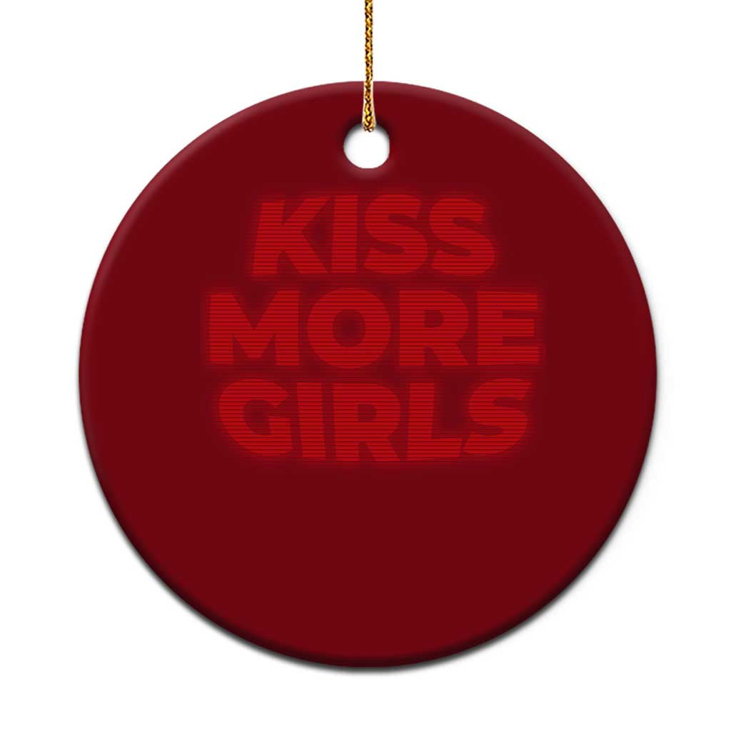 Lesbian Ceramic Ornament Kiss More Girls Funny Pride Month TS10 1pc Red Print Your Wear