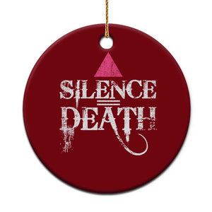 Silence Death Ceramic Ornament LGBTQ Pride Month TS10 1pc Red Print Your Wear