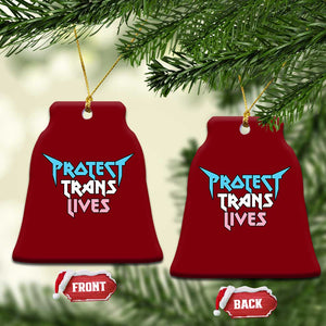 Protect Trans Lives Ceramic Ornament Heavy Metal TS10 Print Your Wear