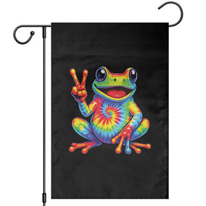Tie-Dye Frog Peace Sign Hippie Garden Flag Toad Trends Effect Printing TS10 Black Print Your Wear