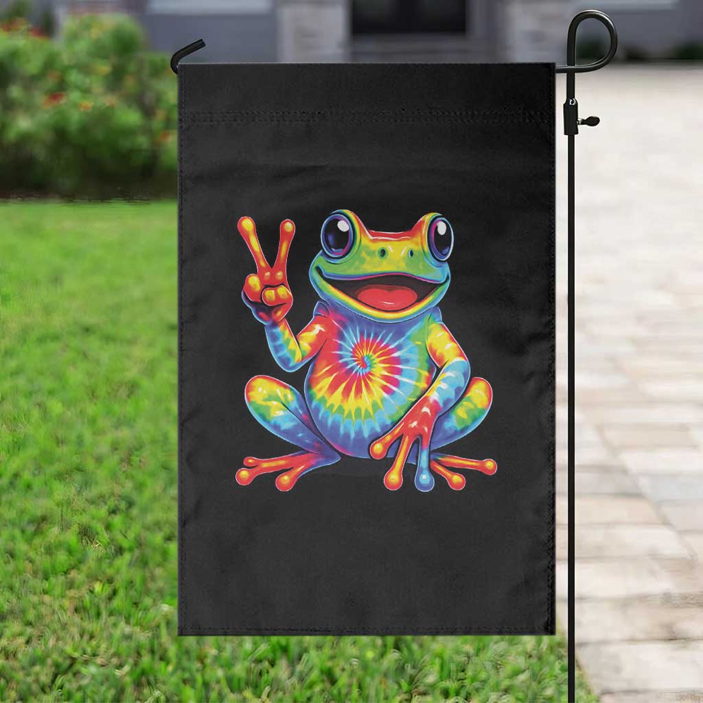 Tie-Dye Frog Peace Sign Hippie Garden Flag Toad Trends Effect Printing TS10 Print Your Wear