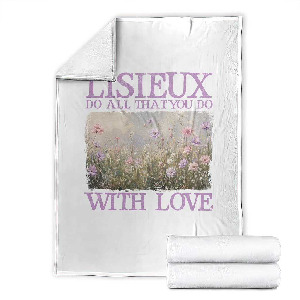 St Therese of Lisieux Throw Blanket Catholic Saint Gift for Girls Orthodox Christian TS10 White Print Your Wear