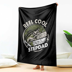 Reel Cool Stepdad Throw Blanket Fathers Day Gift for Fisherman Bonus Dad TS10 Print Your Wear