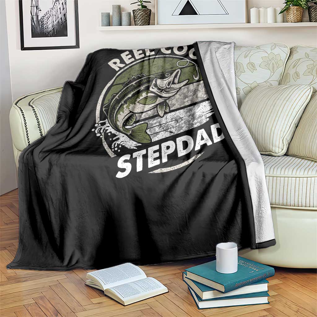 Reel Cool Stepdad Throw Blanket Fathers Day Gift for Fisherman Bonus Dad TS10 Print Your Wear