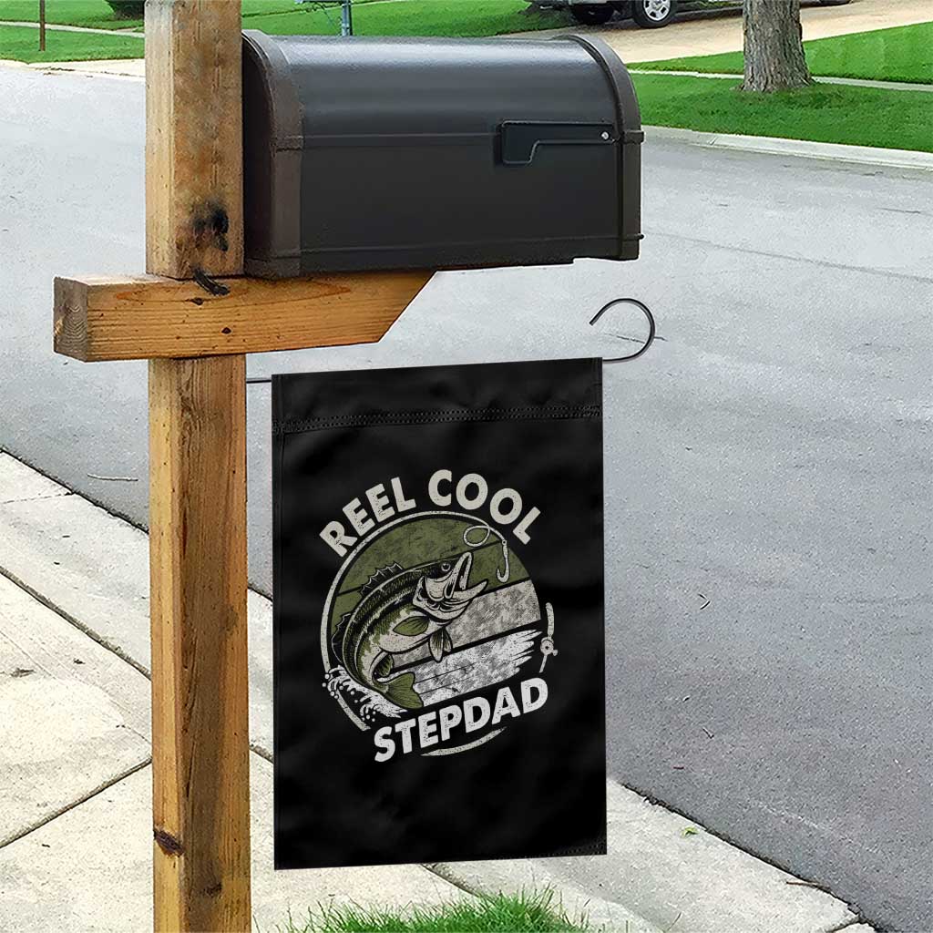 Reel Cool Stepdad Garden Flag Fathers Day Gift for Fisherman Bonus Dad TS10 Print Your Wear