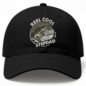Reel Cool Stepdad Baseball Cap Fathers Day Gift for Fisherman Bonus Dad TS10 Print Your Wear