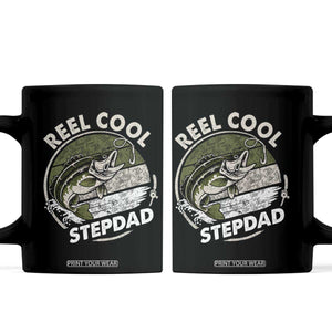 Reel Cool Stepdad Coffee Mug Fathers Day Gift for Fisherman Bonus Dad TS10 Black Print Your Wear