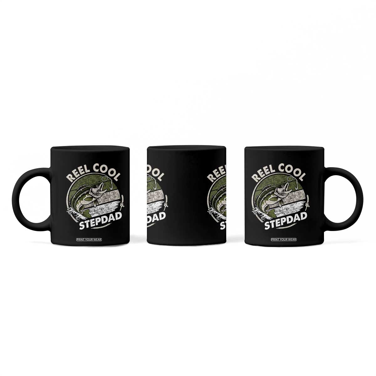 Reel Cool Stepdad Coffee Mug Fathers Day Gift for Fisherman Bonus Dad TS10 Print Your Wear