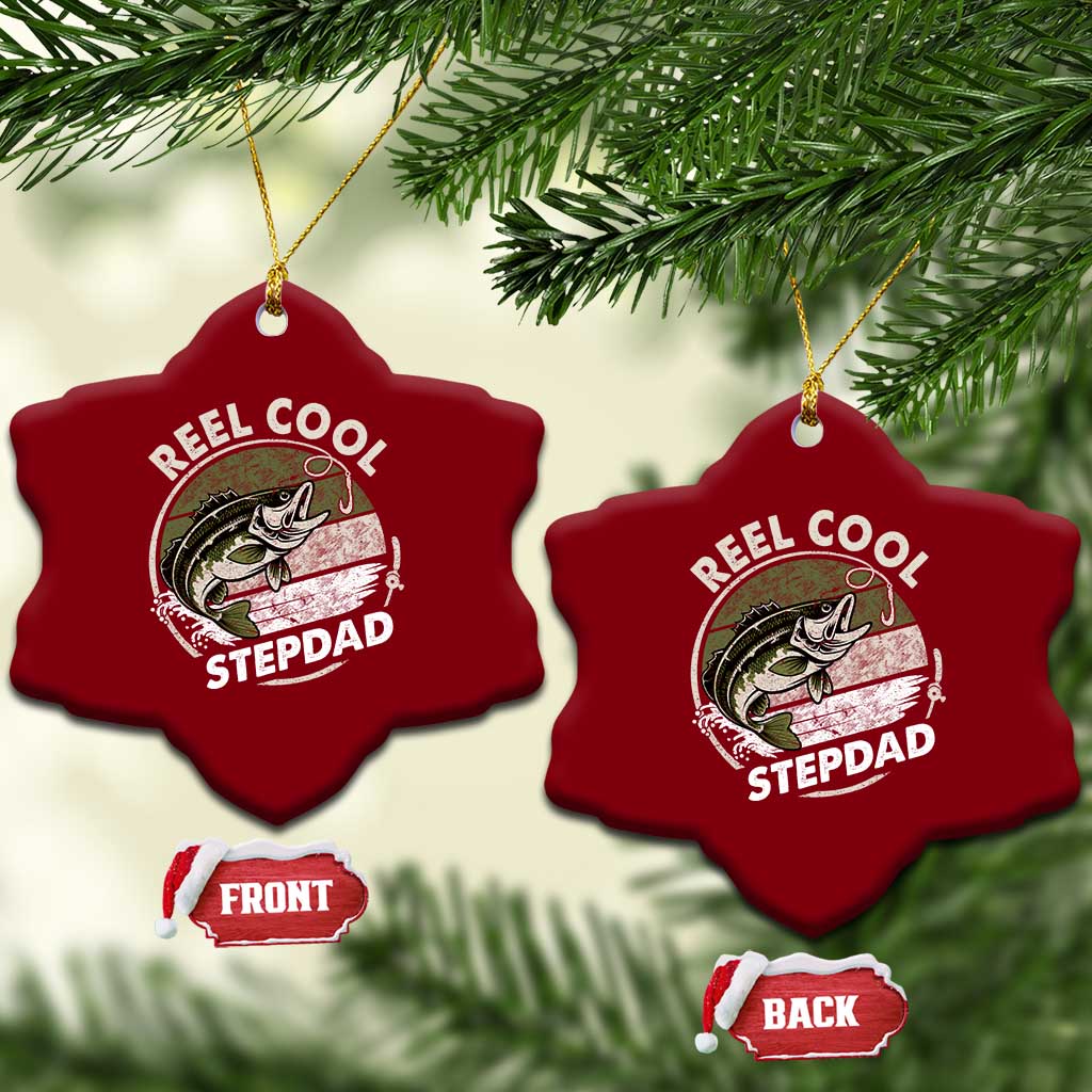 Reel Cool Stepdad Ceramic Ornament Fathers Day Gift for Fisherman Bonus Dad TS10 Print Your Wear