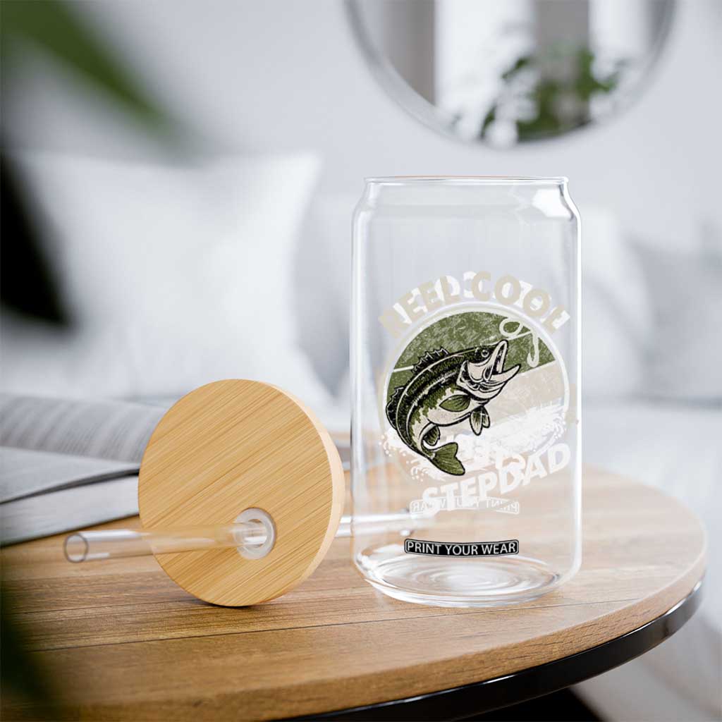 Reel Cool Stepdad Glass Can Fathers Day Gift for Fisherman Bonus Dad TS10 Print Your Wear