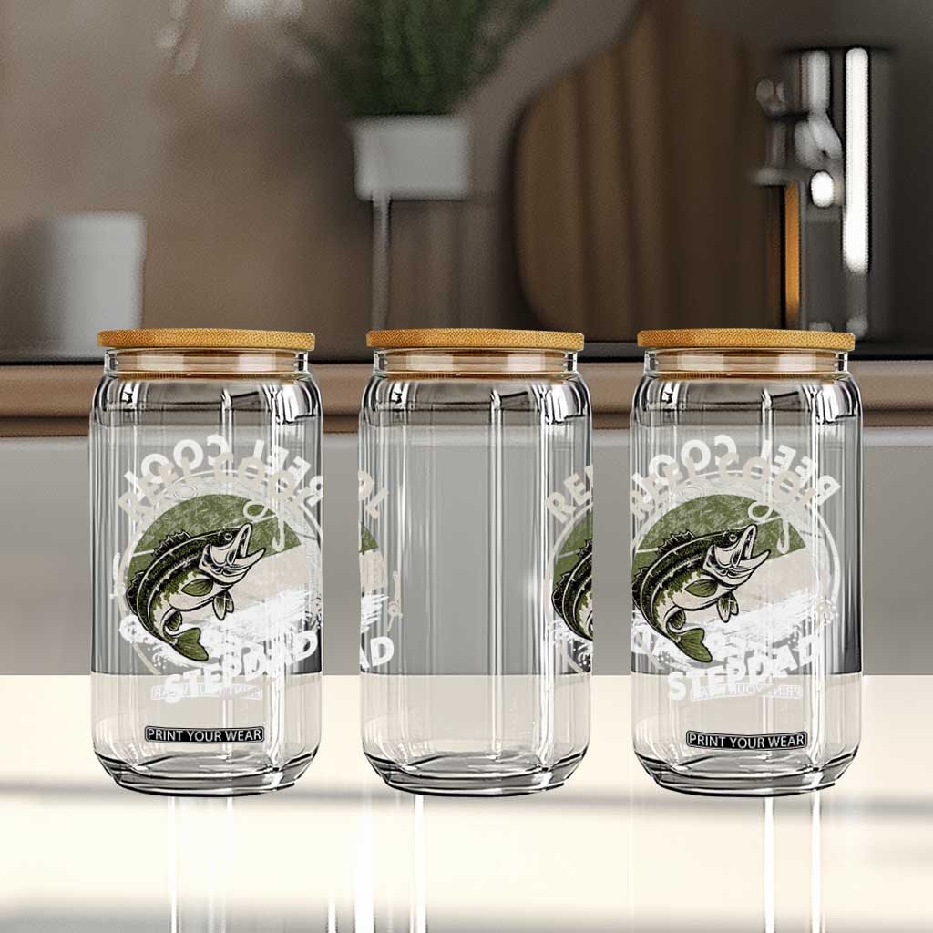 Reel Cool Stepdad Glass Can Fathers Day Gift for Fisherman Bonus Dad TS10 Print Your Wear