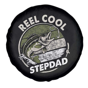 Reel Cool Stepdad Spare Tire Cover Fathers Day Gift for Fisherman Bonus Dad TS10 Print Your Wear