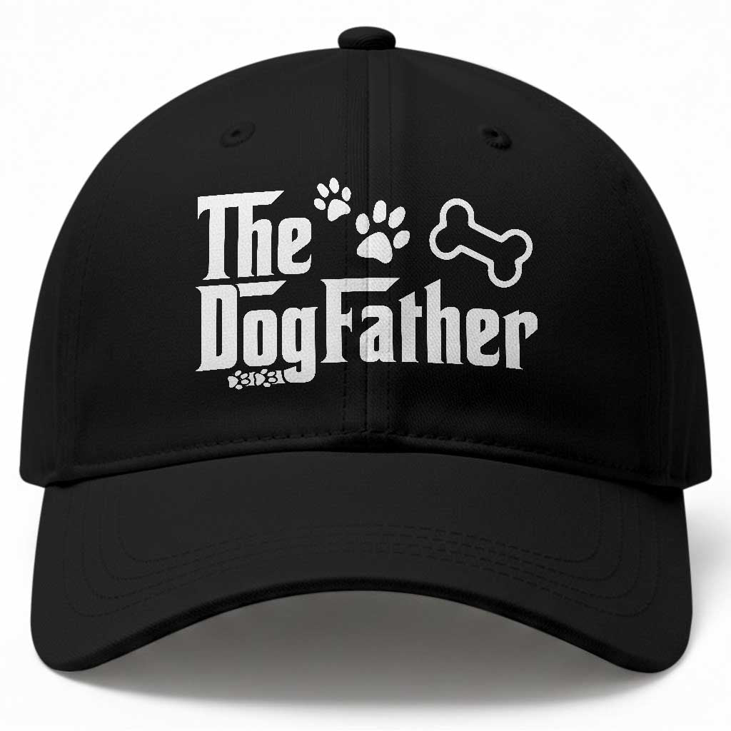 Dog Dad Baseball Cap The Dogfather Fathers Day Gift For Dog Lovers TS10 Print Your Wear