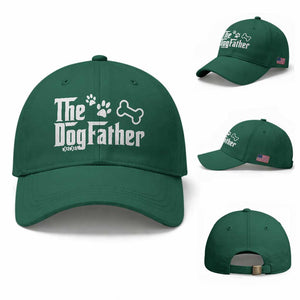 Dog Dad Baseball Cap The Dogfather Fathers Day Gift For Dog Lovers TS10 Baseball Cap Universal Fit Irish Green Print Your Wear
