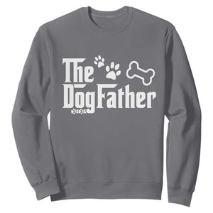 Dog Dad Sweatshirt The Dogfather Fathers Day Gift For Dog Lovers TS10 Charcoal Print Your Wear