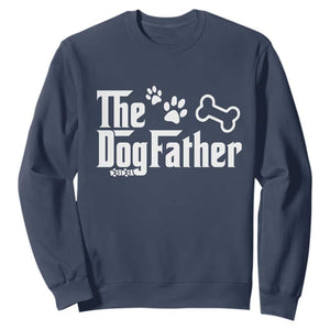 Dog Dad Sweatshirt The Dogfather Fathers Day Gift For Dog Lovers TS10 Navy Print Your Wear