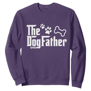 Dog Dad Sweatshirt The Dogfather Fathers Day Gift For Dog Lovers TS10 Purple Print Your Wear