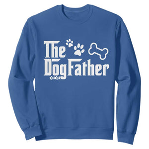 Dog Dad Sweatshirt The Dogfather Fathers Day Gift For Dog Lovers TS10 Royal Blue Print Your Wear