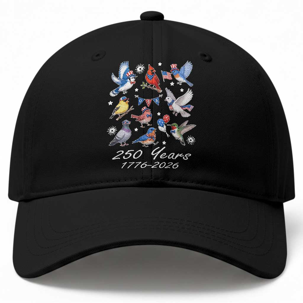 USA 250th Anniversary Bird Baseball Cap Patriotic American Birds Independence Day Birdwatchers Birders TS10 Print Your Wear