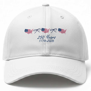 250th Anniversary USA Baseball Cap American Flag Dainty Bow 4th of July TS10 Print Your Wear