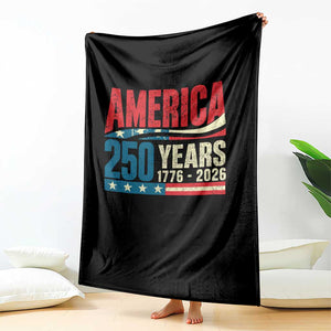 250th Anniversary USA Throw Blanket Retro 250 Years American 1776 2026 US Flag TS10 Print Your Wear