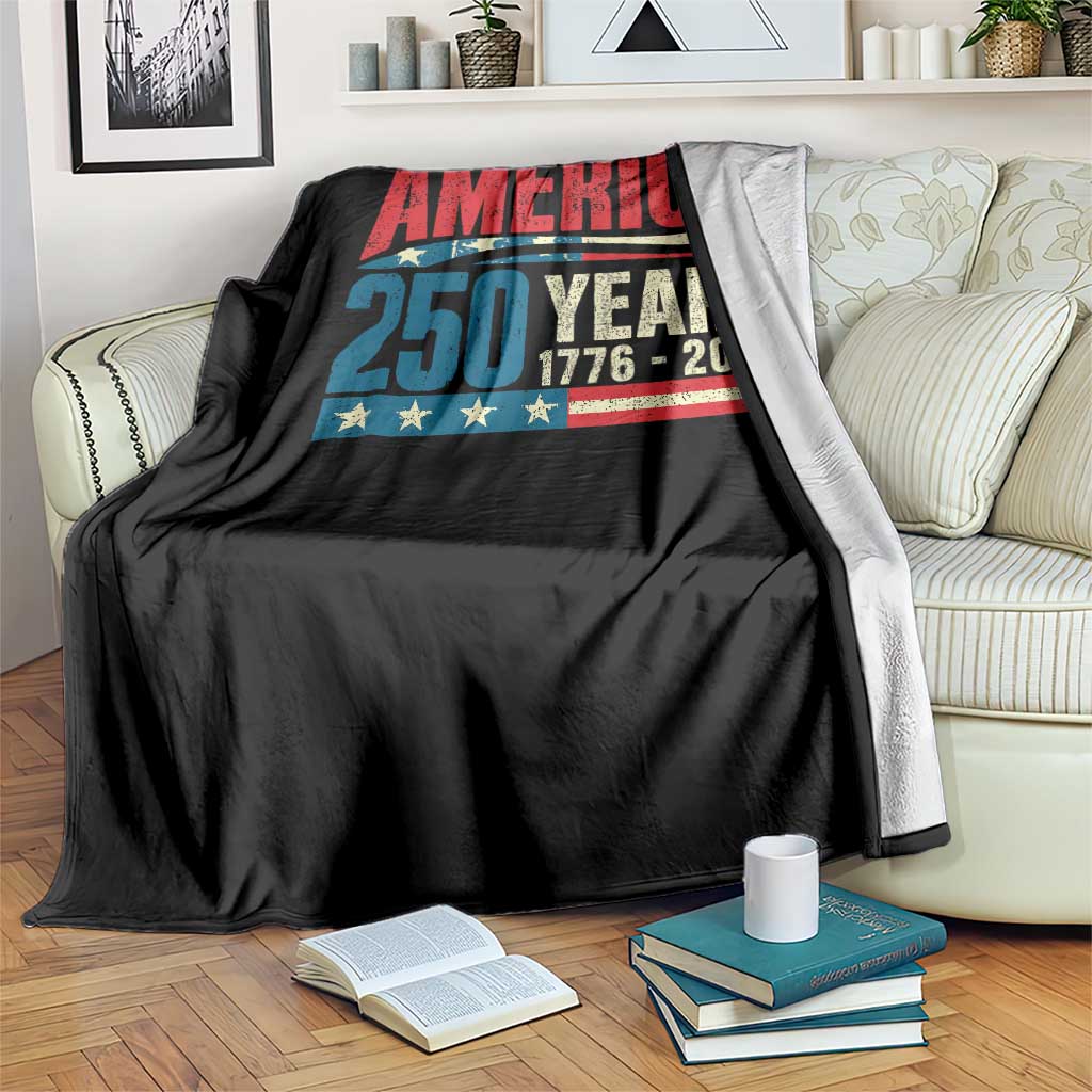 250th Anniversary USA Throw Blanket Retro 250 Years American 1776 2026 US Flag TS10 Print Your Wear