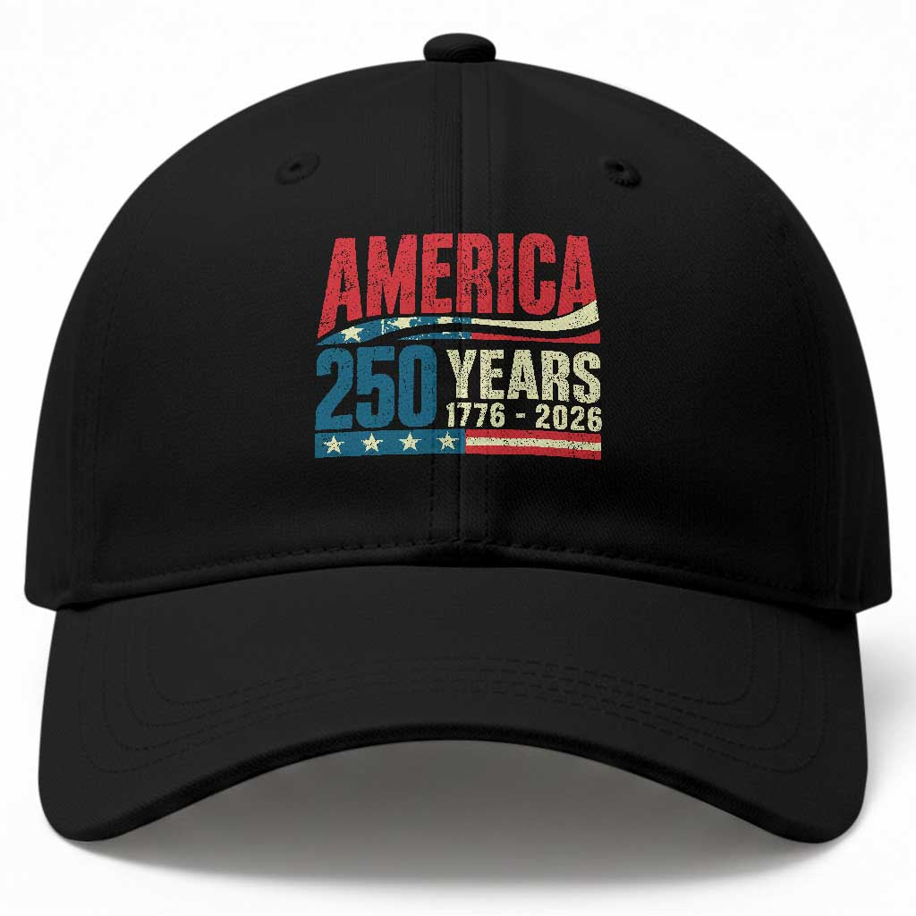 250th Anniversary USA Baseball Cap Retro 250 Years American 1776 2026 US Flag TS10 Print Your Wear