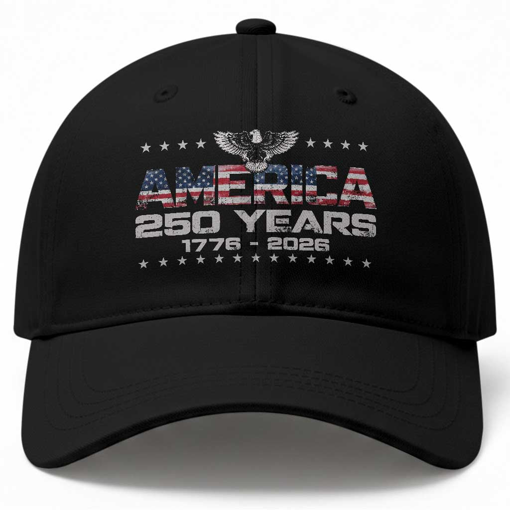 250th Anniversary USA Baseball Cap Vintage Eagle 250 Years American 1776 2026 US Flag TS10 Print Your Wear