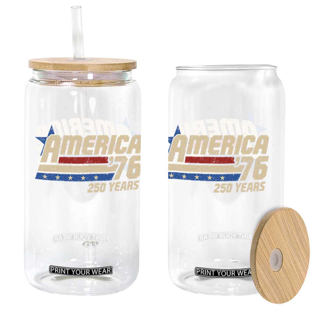 250th Anniversary USA Glass Can America Retro 250 Years 1776 2026 TS10 Print Your Wear