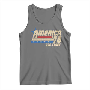 250th Anniversary USA Tank Top America Retro 250 Years 1776 2026 TS10 Black Heather Print Your Wear