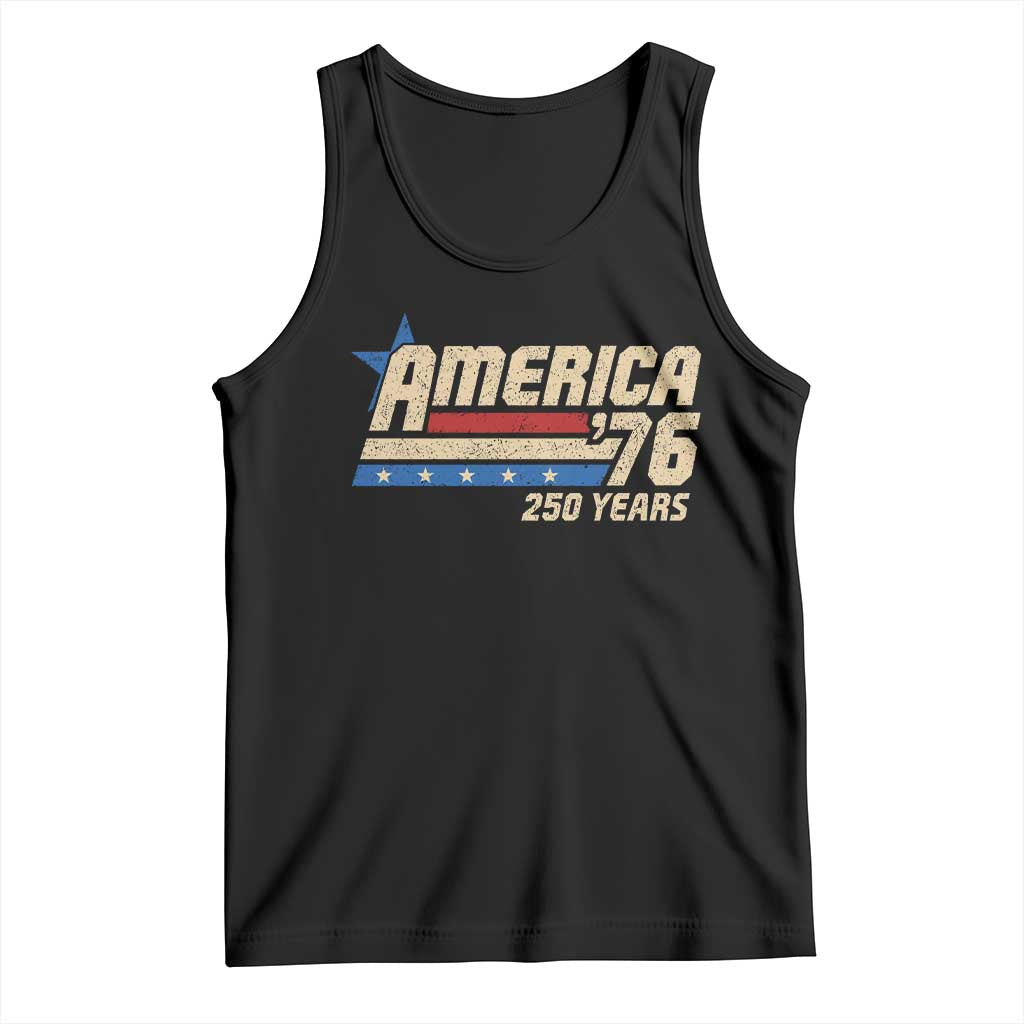 250th Anniversary USA Tank Top America Retro 250 Years 1776 2026 TS10 Black Print Your Wear